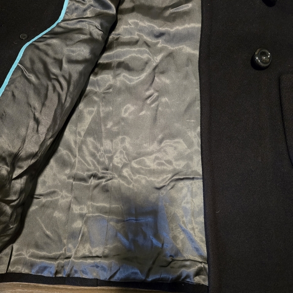 Navy Double-Breasted Coat - Picture 2 of 5